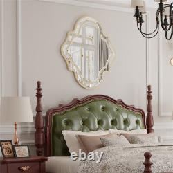 80x88cm Wall Mirror Art Irregular Venetian Mirrors with Golden Rim Elegant Line