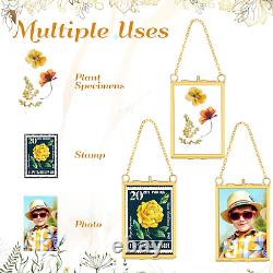 8 Pcs Glass Frame for Pressed Flowers 3.5 X 2.5 Inch, Small Floating Picture Fra