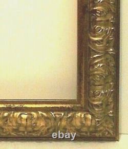 8 X 10 STD PICTURE FRAME 3 1/2 WIDE REVERSE ANTIQUED GOLD with GLAZING BACKING