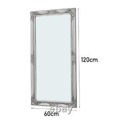 90-190cm Tall Ornate Dressing Mirror Glass Leaner/Wall Mirror Full Length Floor