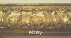 9 X 12 STD PICTURE FRAME 3 1/2 WIDE REVERSE ANTIQUED GOLD with GLAZING BACKING