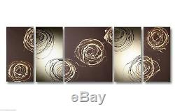 ABSTRACT CANVAS PAINTING brown gold Wall art paintings Australia