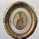 ANTIQUE Rococo Framed Portrait of French Lady, 18 Ornate Gilt Gesso Baroque