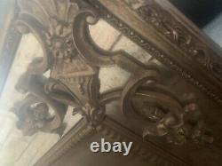 ANTIQUE STYLE CARVED Gold ORNATE SHABBY CHIC LARGE WALL MIRROR 183 Cm By 91 Cm