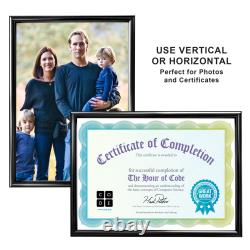 ASAB A4 Photo Picture Frame Certificate Wall & Desk Mountable Silver Black Gold