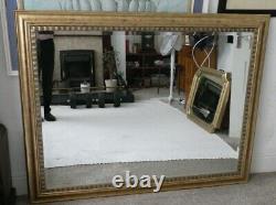 A very large beautiful gilt framed modern mirror 141cm x 110cm & ready to hang