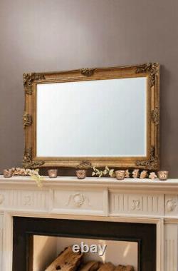 Abbey Large Gold Shabby Chic Vintage Antique Wall Hanging Mirror 31 x 43