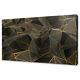 Abstract Gold Black Low Poly Modern Box Canvas Print Wall Art Picture
