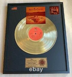 Alice In Chains Dirt 1992 Custom 24k Gold Vinyl Record in Wall Hanging Frame