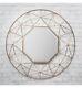 Andromeda Large Gold Metal 3D Frame Round Modern Contemporary Wall Mirror 36