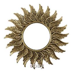 Angel Mirror Round or Angel Shape White Glitter BLING Antique Gold 47cm 55cm