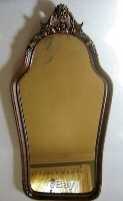 Antique Art Deco Gesso Frame Wall Hanging Mirror