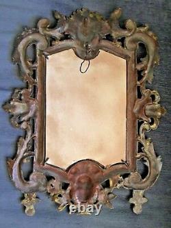 Antique Bronze Beveled Wall Mirror