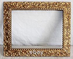 Antique Fits 12x 15 Gold Gilt Picture Frame Victorian Wood Ornate Gesso Wide