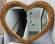 Antique French Replica Love Heart Shape Large Wall Mirror Gold 110x90x7cm
