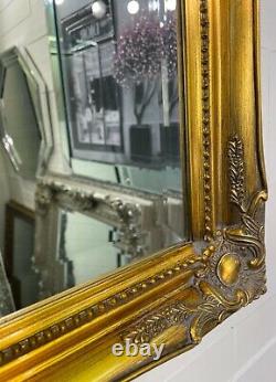 Antique Gold Shabby Chic Ornate Decorative Bevelled Wall Mirror 100cm x 70cm