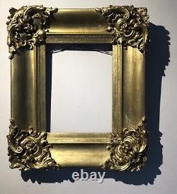 Antique Ornate Gilt Wooden Picture Frame Rebate Size 19 x 25.5 cm ref 1089