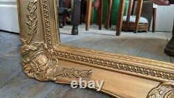 Antique Ornate Gold Wall Mantle Mirror Vintage Gilt Frame