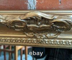 Antique Ornate Gold Wall Mantle Mirror Vintage Gilt Frame