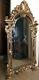 Antique Ornate Mirror Art Decor Frame Vintage Baroque Rococo Carved Dress Wall