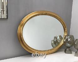 Antique Ornate Oval Design Wall Mirror Gold Free Style Frame Vintage 60x80cm