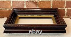 Antique Victorian Walnut Wood Picture Frame Gold Gilt Liner Art Painting 8X10