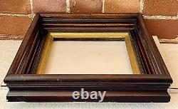 Antique Victorian Walnut Wood Picture Frame Gold Gilt Liner Art Painting 8X10