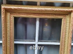 Antique Wood Wooden Gold Gilt & Painted Photo Picture Frame 22 3/8w X 34 1/4d