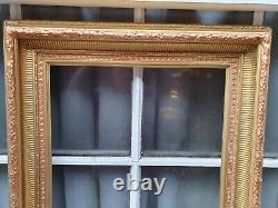 Antique Wood Wooden Gold Gilt & Painted Photo Picture Frame 22 3/8w X 34 1/4d