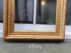 Antique Wood Wooden Gold Gilt & Painted Photo Picture Frame 22 3/8w X 34 1/4d