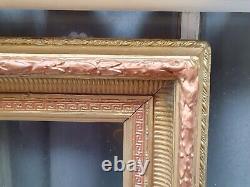 Antique Wood Wooden Gold Gilt & Painted Photo Picture Frame 22 3/8w X 34 1/4d