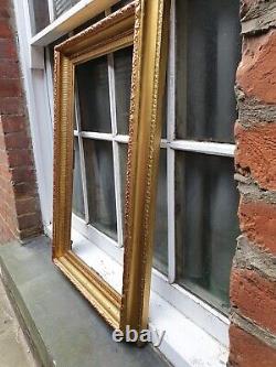 Antique Wood Wooden Gold Gilt & Painted Photo Picture Frame 22 3/8w X 34 1/4d