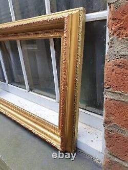 Antique Wood Wooden Gold Gilt & Painted Photo Picture Frame 22 3/8w X 34 1/4d