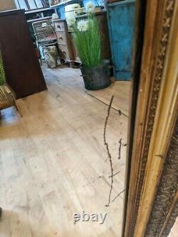Antique rustic foxed gold mirror