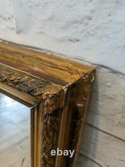 Antique rustic foxed gold mirror
