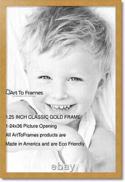 ArtToFrames 1.25 Custom Poster Frame Classic Gold 4498 Large