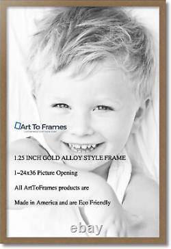 ArtToFrames 1.25 Custom Poster Frame Gold Alloy Style 4638 Large