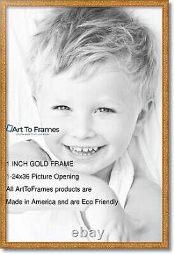 ArtToFrames 1 Custom Poster Frame Gold Wood 4317 Large