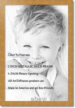 ArtToFrames 2 Custom Poster Frame Metallic Gold 4500 Large