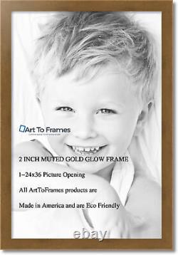 ArtToFrames 2 Custom Poster Frame Muted Gold Glow 4675 Large