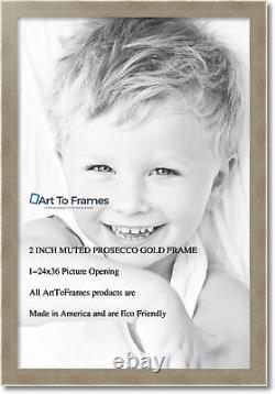 ArtToFrames 2 Custom Poster Frame Muted Prosecco Gold 4678 Large
