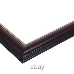 ArtToFrames Custom Picture Poster Frame Brown Mahogany and Gold Slope 1.25 Wide