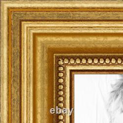 ArtToFrames Picture Frame Custom 1.25 Gold Foil on Pine Wood 4159 Small