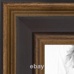 ArtToFrames Picture Frame Custom 1.25 Gold with Burgundy Wood 4758 Small