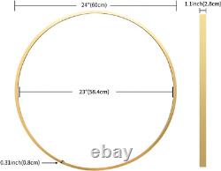 BEAUTYPEAK Circle Mirror Gold 24 Inch Wall Mounted Round 24 Inch