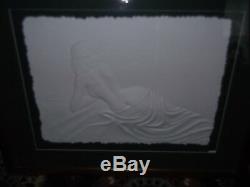 BILL MACK WALL SCULPTURE signed gold frame large rare nice art nude hand signed