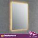 Backlit Bathroom Mirror Gold Frame Demister & Touch Control W450 x H725mm