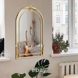 Baroque Ornate Mirror Gold Metal Frame Hallway Bedroom Decorative Wall Mirror