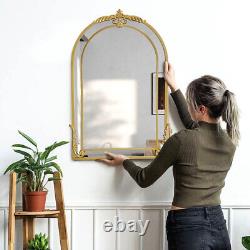 Baroque Ornate Mirror Gold Metal Frame Hallway Bedroom Decorative Wall Mirror