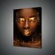 Beautiful African Gold Woman Portrait Canvas Print Wall Art Picture Photo